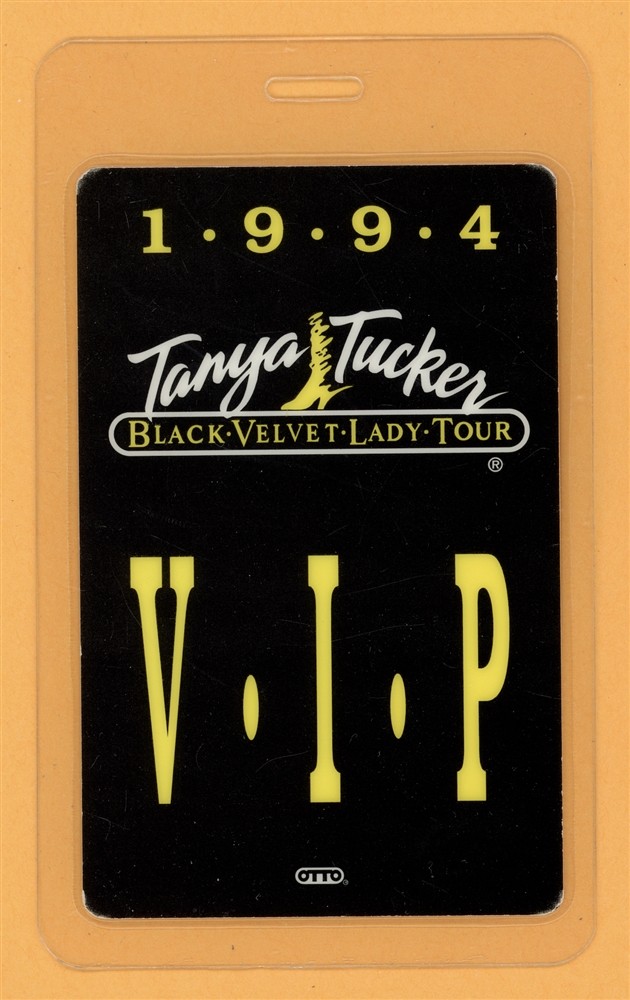 Tanya Tucker 1994 Black Velvet Lady Tour VIP Laminated Backstage Pass