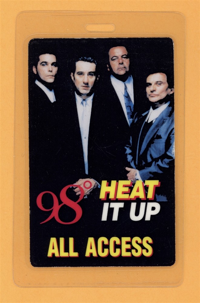 98 Degrees 1999 Heat It Up All Access Laminated Backstage Pass