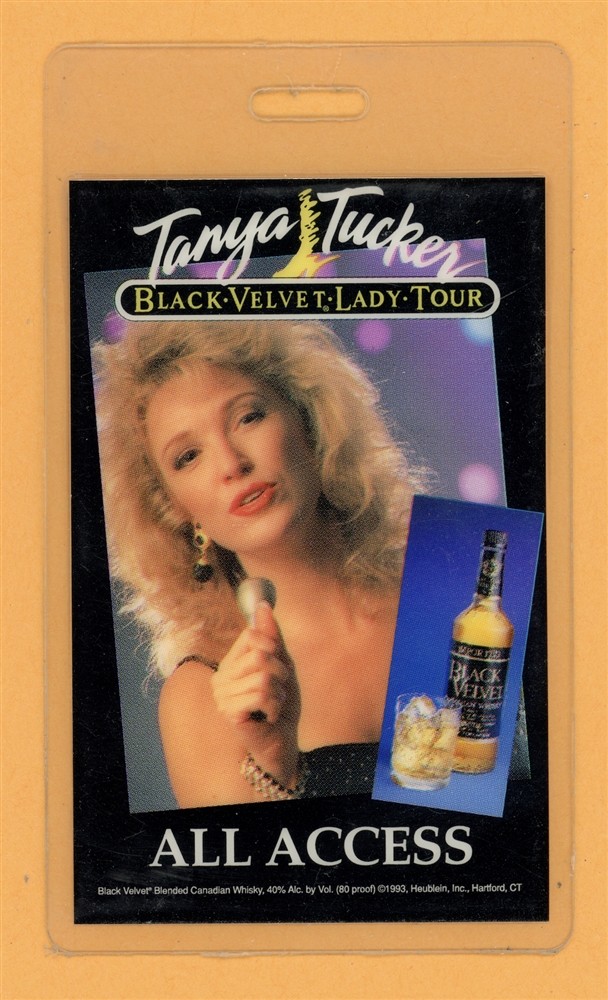 Tanya Tucker 1994 Black Velvet Lady Tour All Access Laminated Backstage Pass