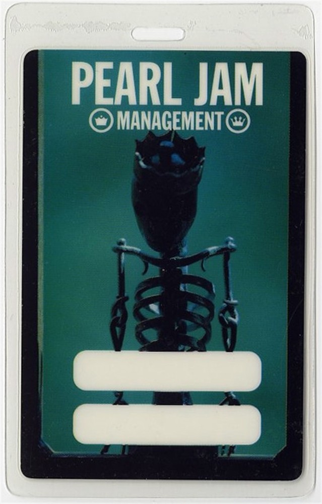 Pearl Jam 2003 Riot Act Concert Tour Crew Laminated Backstage Passl