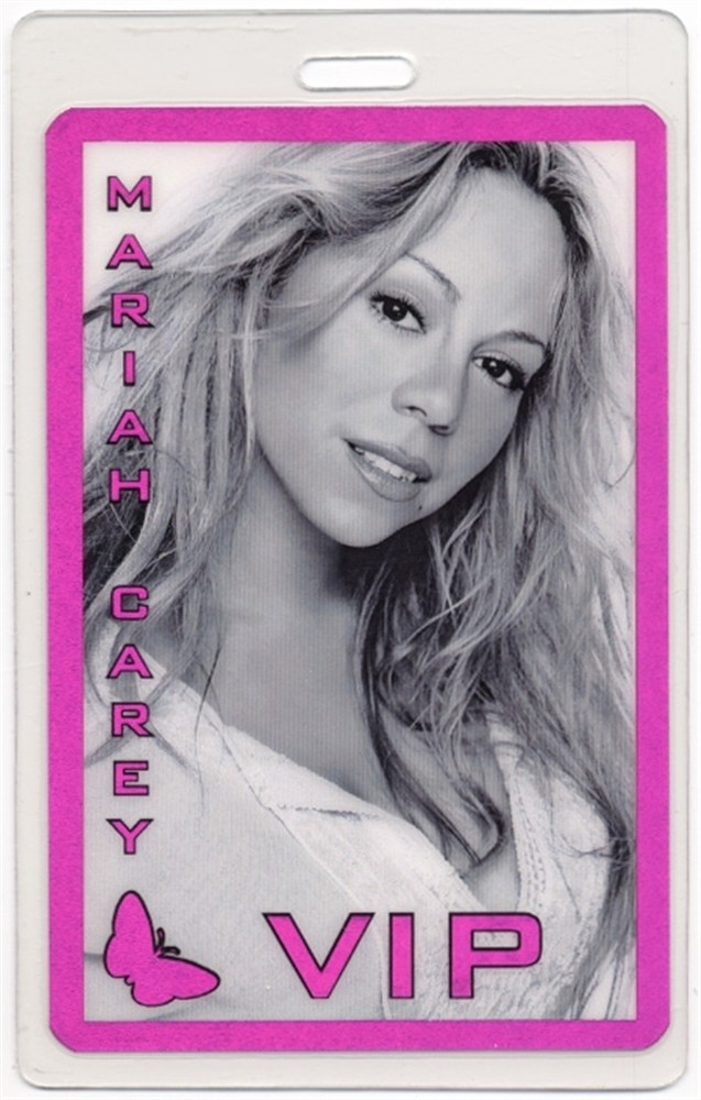 Mariah Carey 2003 Charm Bracelet Concert Tour VIP Laminated Backstage Pass