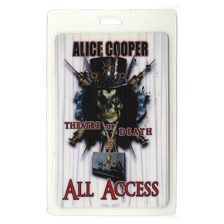 Alice Cooper 2009 Laminated Backstage Pass Theater of Death Tour AA