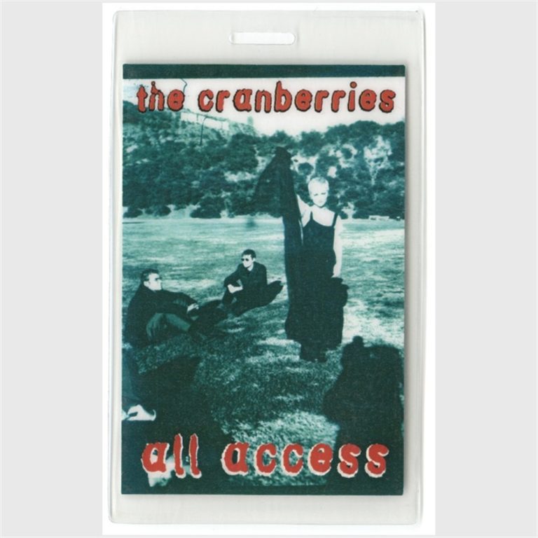 The Cranberries 1995 No Need to Argue Concert Tour Laminated Backstage Pass