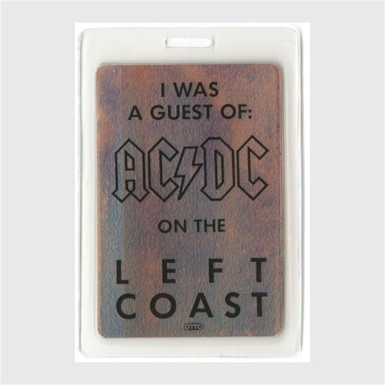 AC/DC 1991 Razors's Edge Concert Tour Guest Laminated Backstage Pass