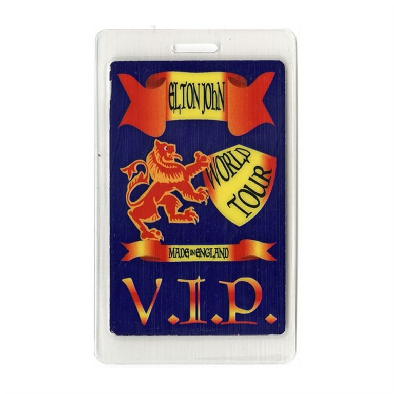 Elton John 1995 Made in England Concert Tour VIP Laminated Backstage Pass