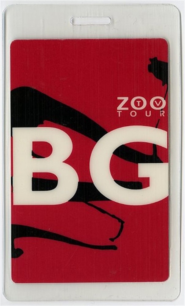 U2 1992 Zooropa Concert Tour Laminated Backstage Pass