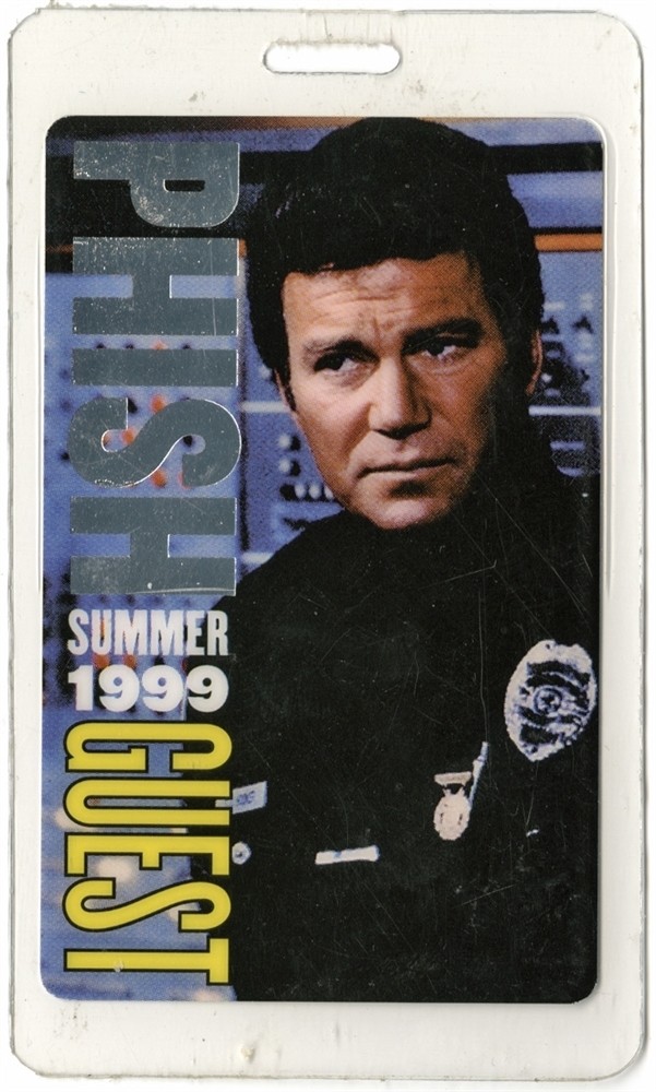 Phish 1999 The Siket Disc Concert Tour Laminated Backstage Pass William Shatner