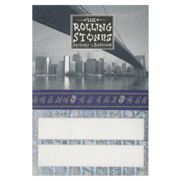 Rolling Stones 1997 Bridges to Babylon Concert Tour Working Backstage Pass