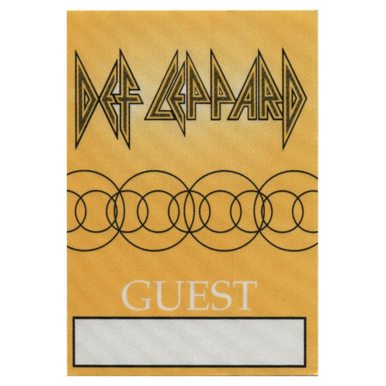Def Leppard 1999 Euphoria Concert Tour Guest Backstage Pass
