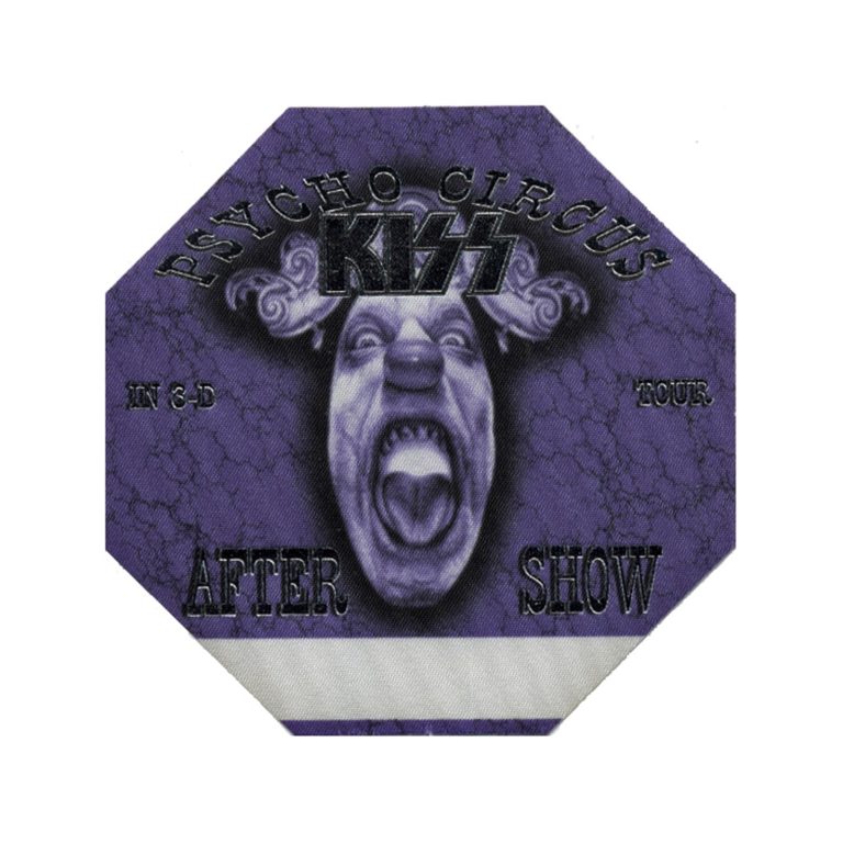 KISS 1998 Psycho Circus Concert Tour Aftershow Backstage Pass