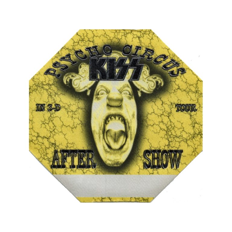 KISS 1998 Psycho Circus Concert Tour Aftershow Backstage Pass