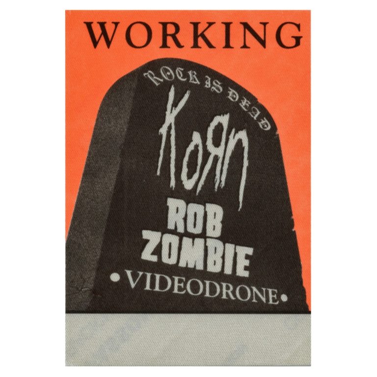 Korn 1999 Issues Concert Tour Working Backstage Pass