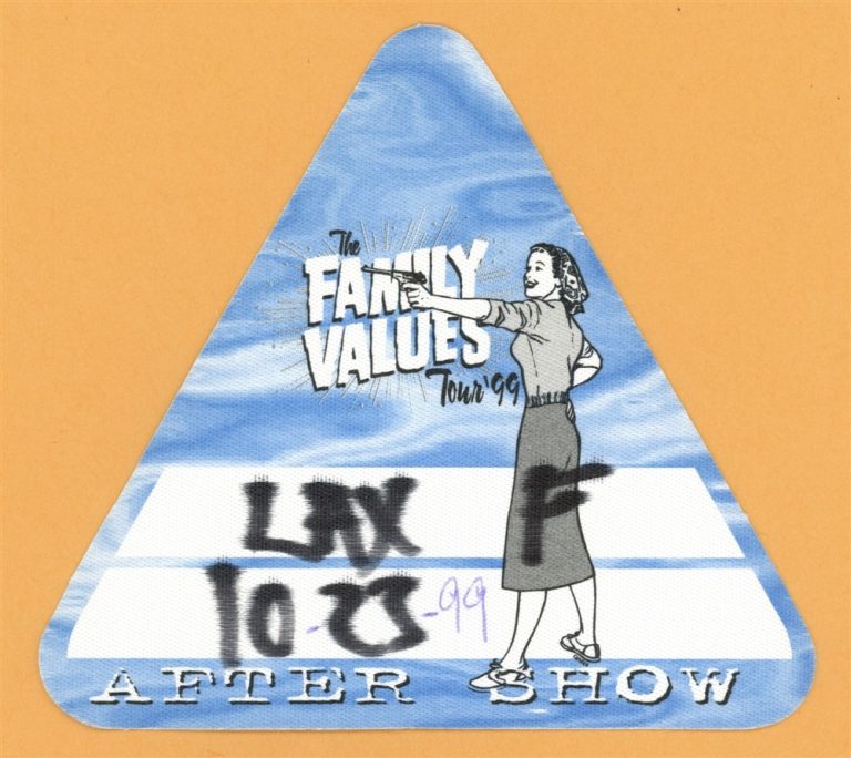 Limp Bizkit 1999 Family Values Concert Tour AFTER SHOW Backstage Pass