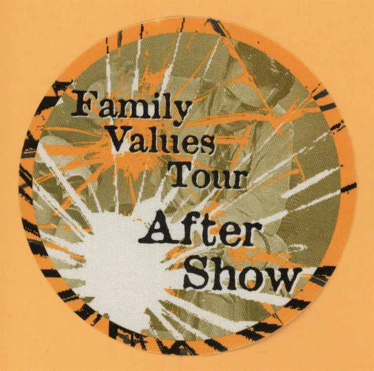 Limp Bizkit 2001 Korn Family Values Concert Tour AFTER SHOW Backstage Pass