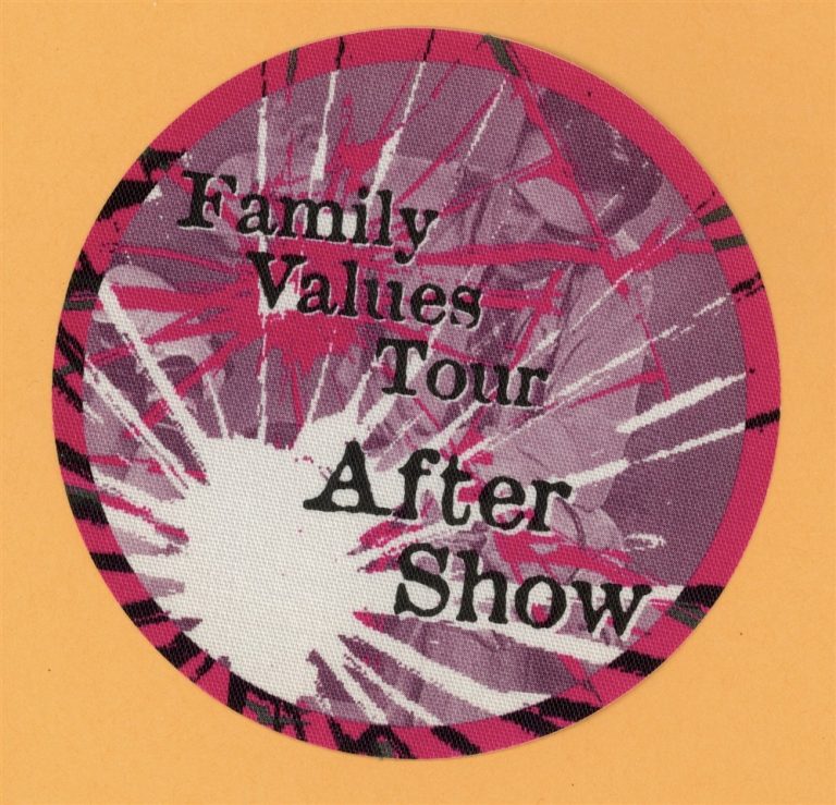Limp Bizkit 2001 Korn Family Values Concert Tour AFTER SHOW Backstage Pass