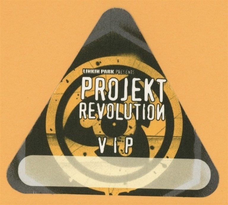 Linkin Park 2002 Projekt Revolution Concert Tour VIP Backstage Pass