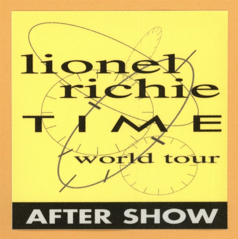 Lionel Richie 1998 Time Concert Tour AFTER SHOW Backstage Pass