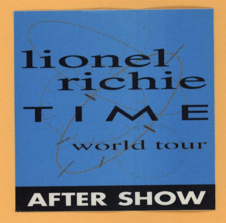 Lionel Richie 1998 Time Concert Tour AFTER SHOW Backstage Pass