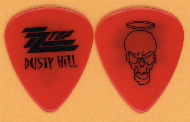 ZZ TOP DUSTY HILL ANGEL SKULL VINTAGE GUITAR PICK – 2009 40TH ANNIVERSARY TOUR COLLECTIBLE MEMORABILIA