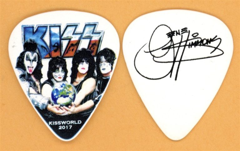 KISS Gene Simmons Czech Flag Vintage Guitar Pick - 2017 KISSWORLD Tour
