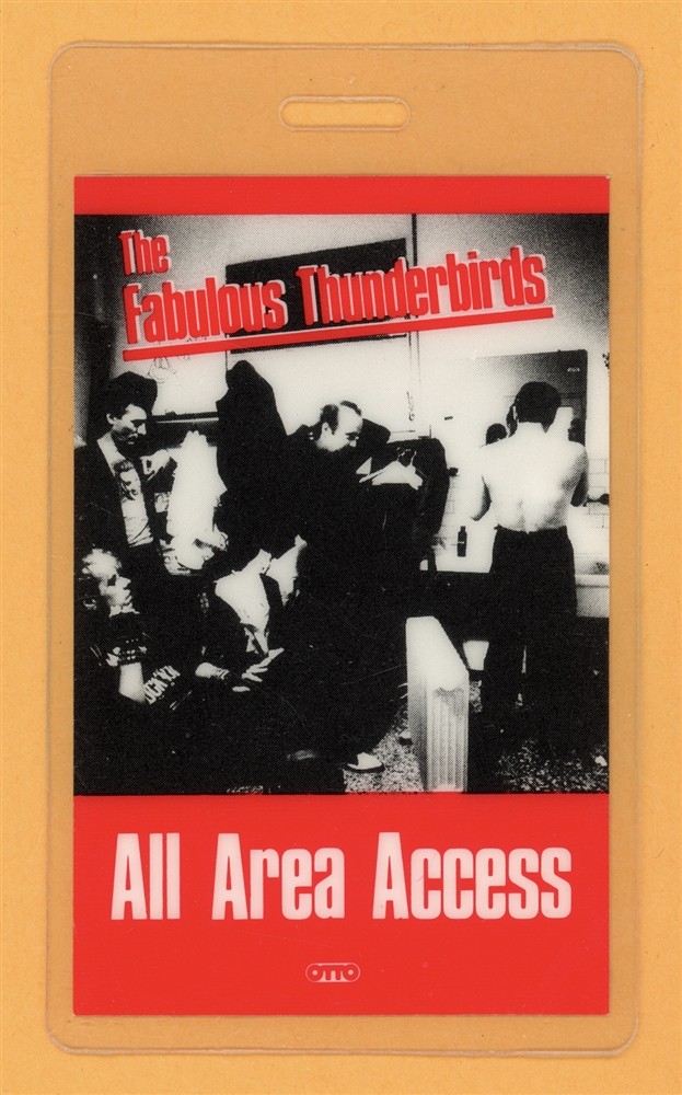 Jimmie Vaughan & Fabulous Thunderbirds 1989 Tour AAA Laminated Backstage Pass