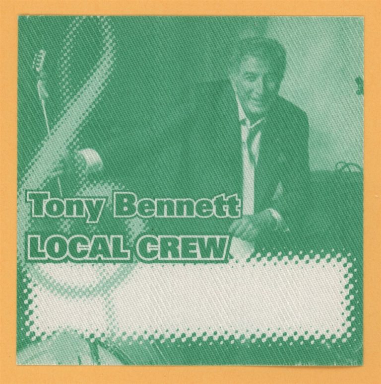 Tony Bennett 1992 Perfectly Frank Concert Tour Crew Backstage Pass