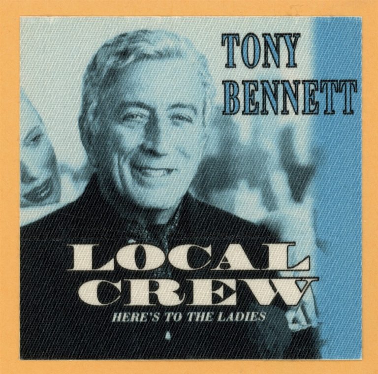 Tony Bennett 1995 Here's To The Ladies Concert Tour Crew Backstage Pass