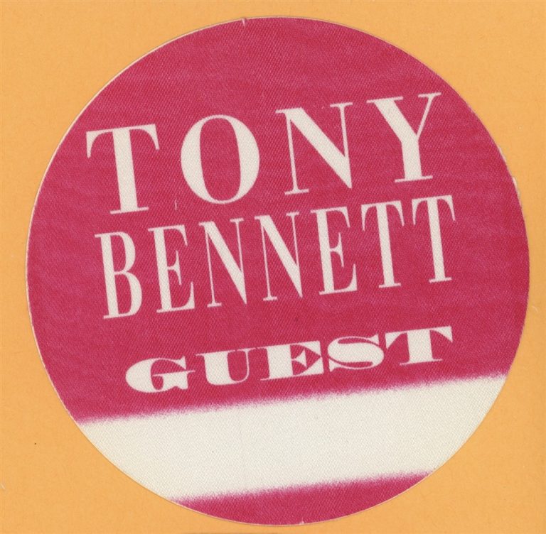 Tony Bennett 1995 Here's To The Ladies Tour Guest Backstage Pass