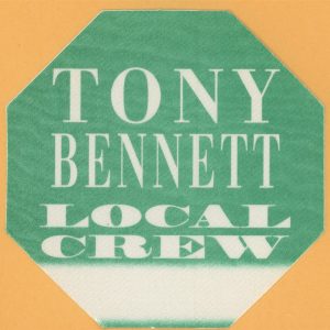 Tony Bennett 1995 Here's To The Ladies Tour Local Crew Backstage Pass