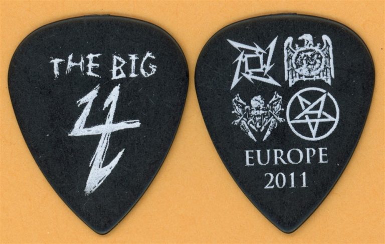 Metallica Slayer Megadeth Vintage Guitar Pick - 2011 Big 4 Europe Tour