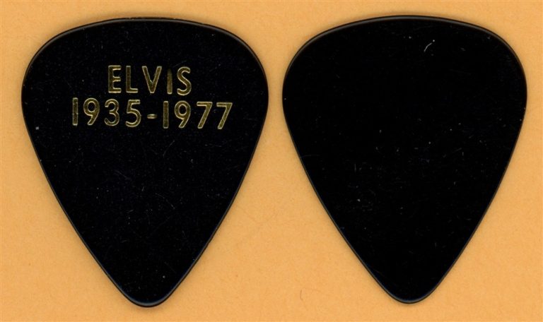 Elvis Presley 1935-1977 Memorial Black Graceland Vintage Guitar Pick