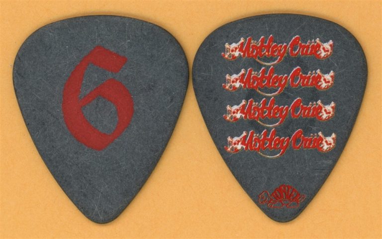 Motley Crue Nikki Sixx 6 Vintage Guitar Pick - 2009 US Tour