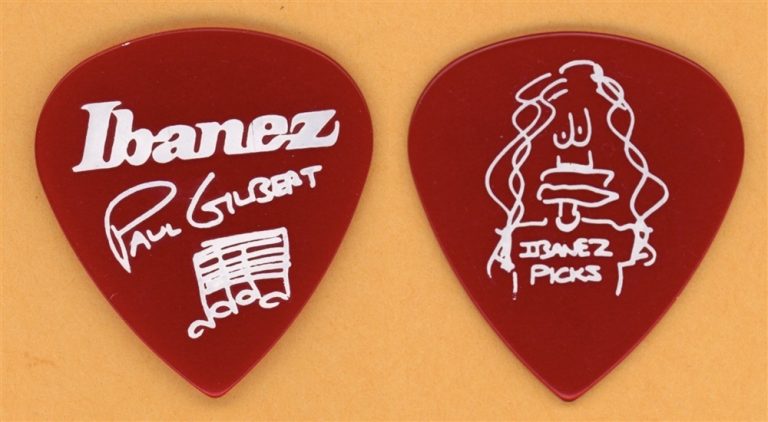 Mr. Big Paul Gilbert Vintage Guitar Pick - 1991 Lean Into It Tour