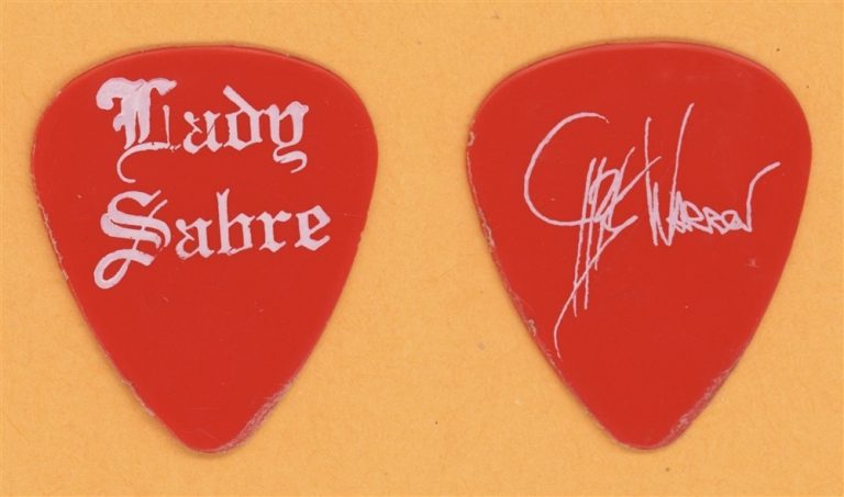 Lady Sabre Chris Warren Vintage Guitar Pick - 1989 Enchanted Tour