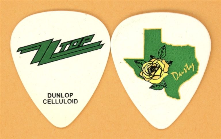 ZZ TOP DUSTY HILL VINTAGE GUITAR PICK – 2010 US TOUR COLLECTIBLE MEMORABILIA