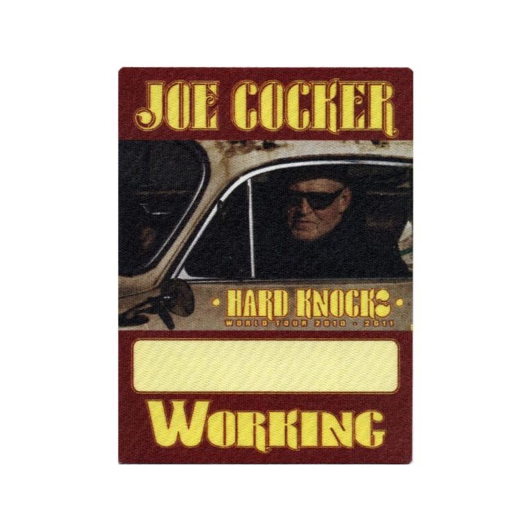 Joe Cocker 2010 Hard Knocks Concert Tour Working Backstage Pass