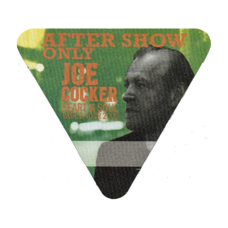 Joe Cocker 2005 Heart & Soul Concert Tour After Show Backstage Pass