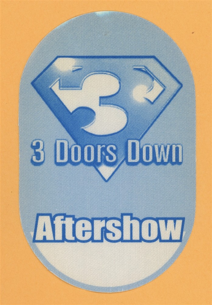 3 Doors Down 2000 Tour AFTERSHOW Backstage Pass