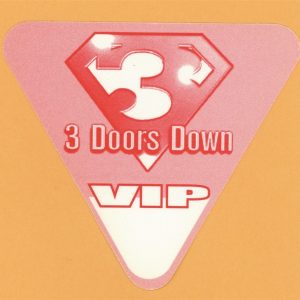 3 Doors Down 2000 Tour VIP Backstage Pass