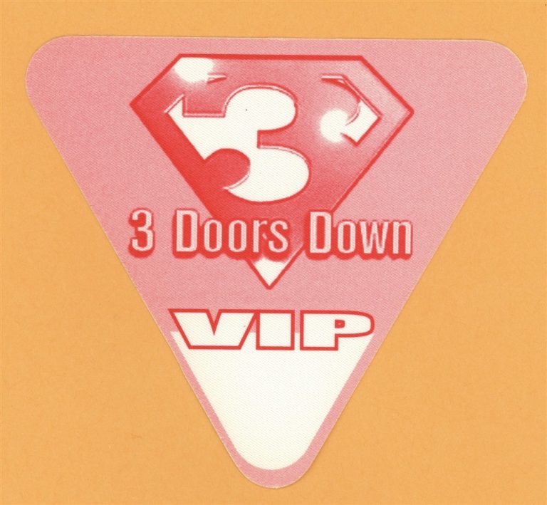 3 Doors Down 2000 Tour VIP Backstage Pass
