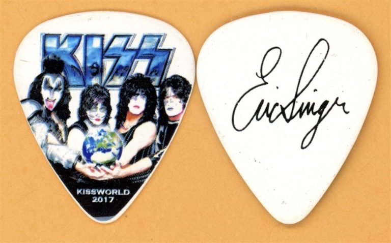 KISS Eric Singer Finland Flag Vintage Guitar Pick - 2017 KISSWORLD Tour