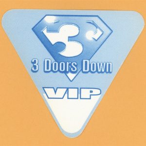 3 Doors Down 2000 Tour VIP Backstage Pass