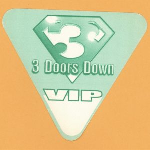 3 Doors Down 2000 Tour VIP Backstage Pass
