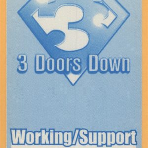 3 Doors Down 2000 Tour WORKING Backstage Pass