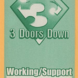 3 Doors Down 2000 Tour WORKING Backstage Pass