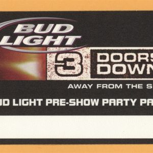 3 Doors Down 2003 Away From The Sun Tour PRESHOW Backstage Pass