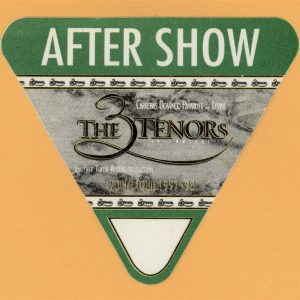 3 Tenors 1998 Luciano Pavarotti Concert Tour AFTER SHOW Backstage Pass