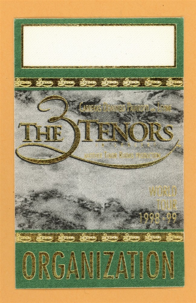 3 Tenors 1998 Luciano Pavarotti Concert Tour ORGANIZATION Backstage Pass