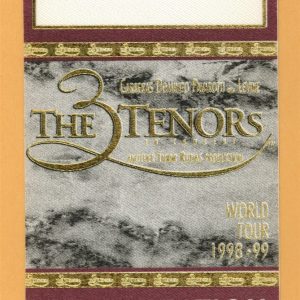 3 Tenors 1998 Luciano Pavarotti Concert Tour ORGANIZATION Backstage Pass