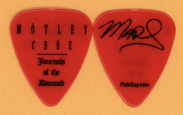 Motley Crue Mick Mars Vintage Guitar Pick - 2009 Journals of the Damned Tour